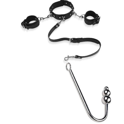 5334 Anal Cuffs Collar Hook and with Beaded Elegant 1210